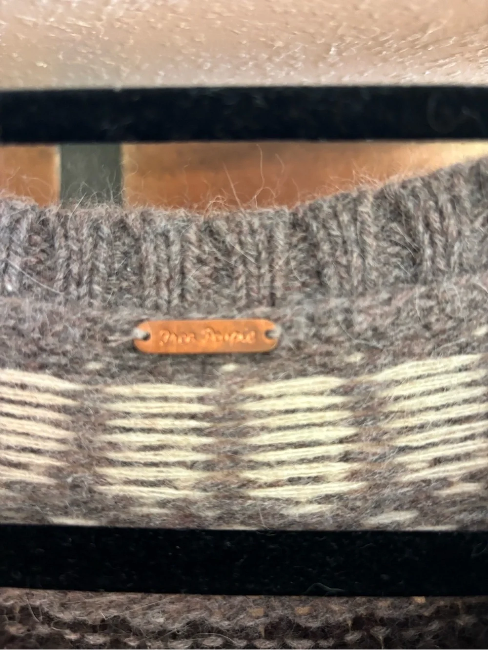 Vintage Free People Bohemian sweater: wool/alpaca blend with lace details